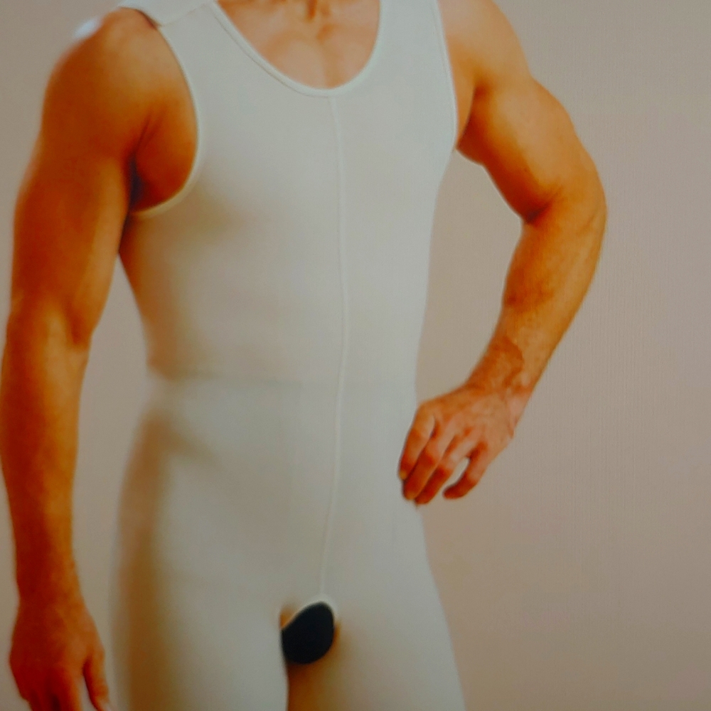 Marena Body Shape.,Men Sleeveless Bodysuit zipperless